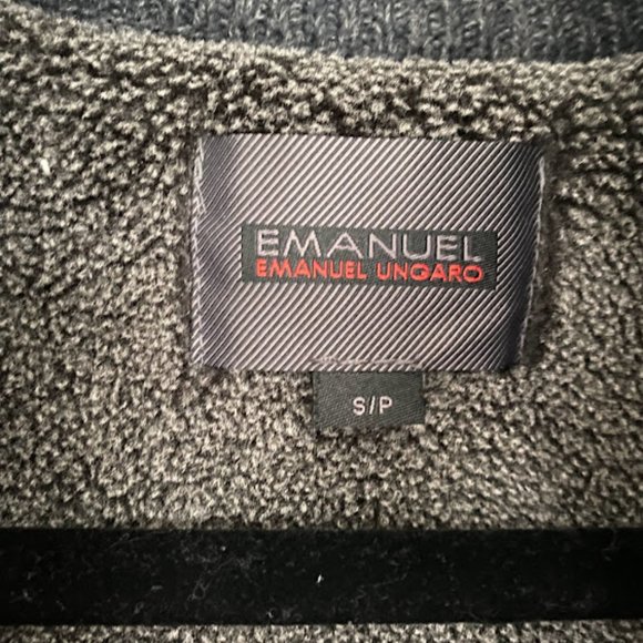 Men's Emanuel Ungaro Grey Zip Sweater - Picture 6 of 7